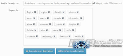new control system for the keyword tag clouds