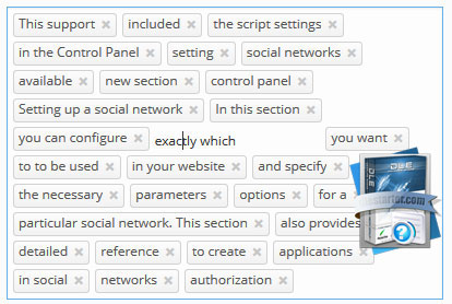 Adapted management of key words for the tag cloud