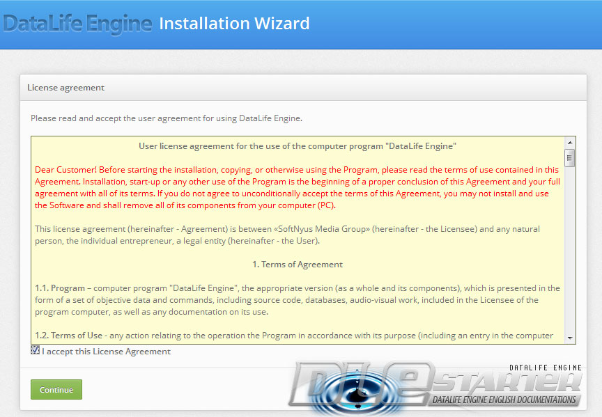 Install DLE Step 2