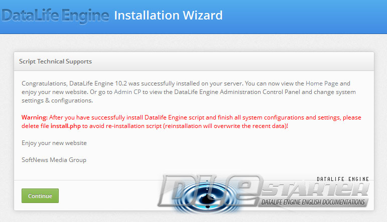 Install DLE Step 6